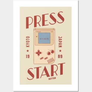 PRESS START BUTTON Posters and Art